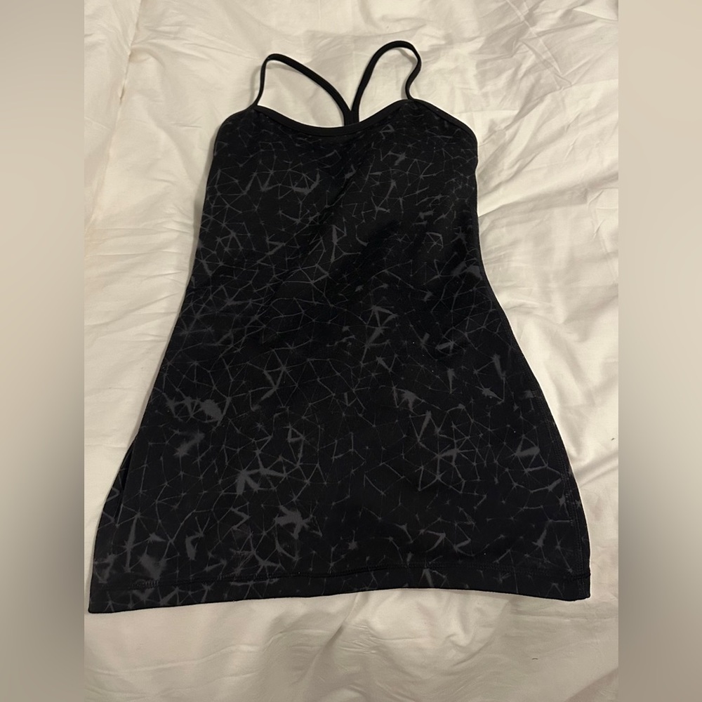 black and white lulu tank top